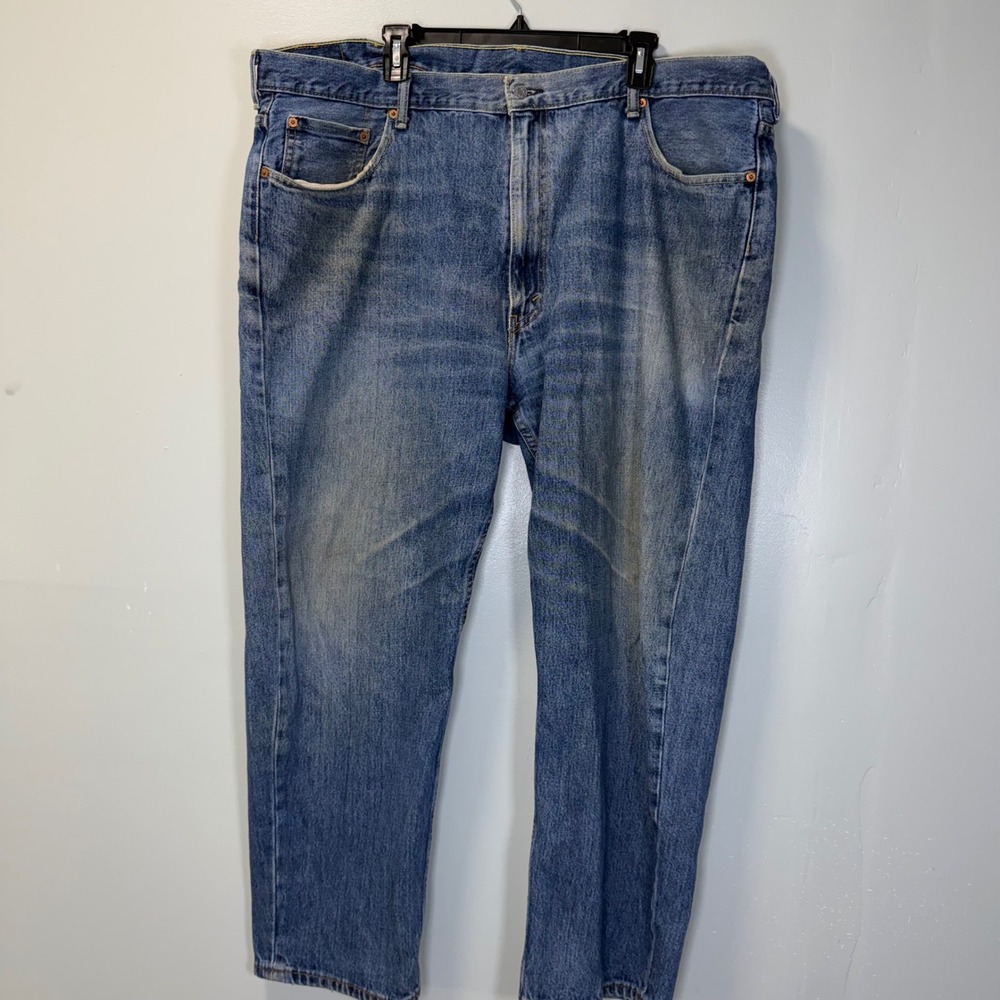 VTG Levis 550 Relaxed Fit Tapered Leg Blue Denim Jeans Mens 46x30 Medium Wash